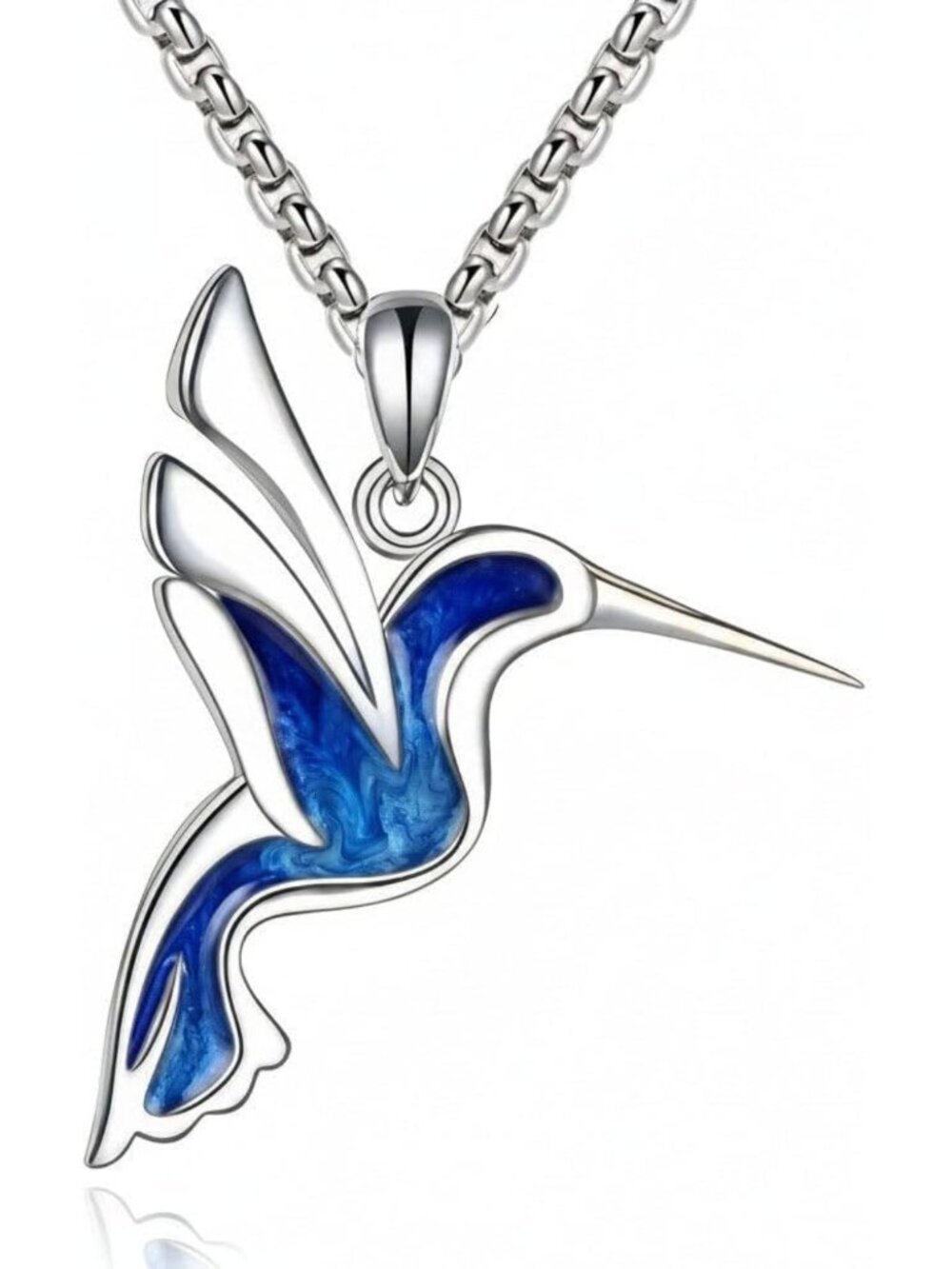 Stunning Blue Hummingbird Necklace for Women - Unique Jewelry Gift Idea